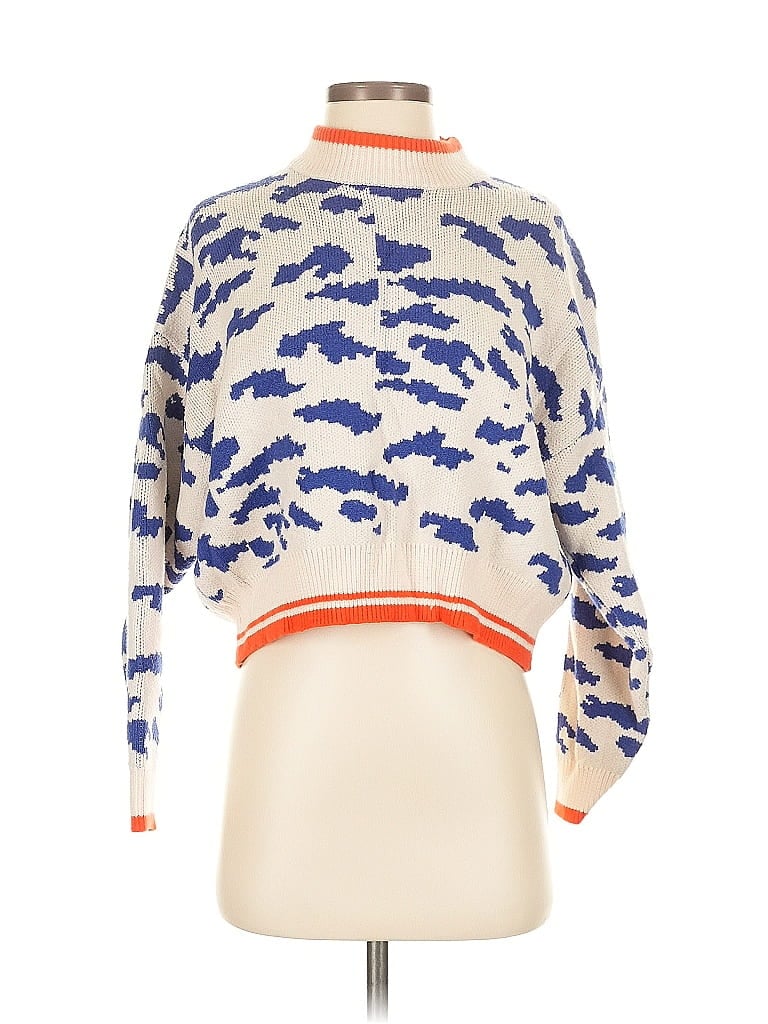 THML Print Ivory Pullover Sweater Size XS - photo 1