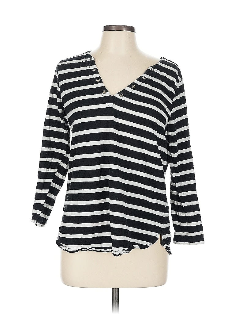 Pre-owned Old Navy 3/4 Sleeve T-shirt In Black