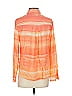 Cloth & Stone 100% Rayon Stripes Orange Long Sleeve Button-Down Shirt Size S - photo 2
