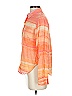 Cloth & Stone 100% Rayon Stripes Orange Long Sleeve Button-Down Shirt Size S - photo 4