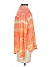 Cloth & Stone 100% Rayon Stripes Orange Long Sleeve Button-Down Shirt Size S - photo 3