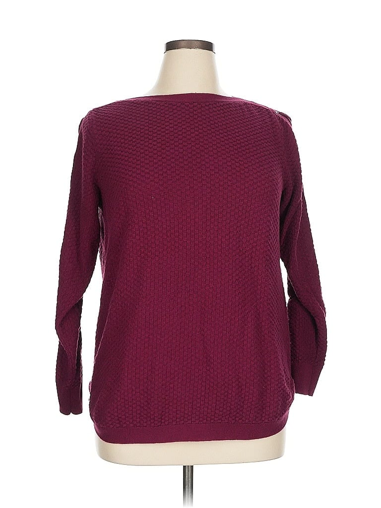 Pre-owned Westport Pullover Sweater In Burgundy