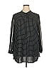 Anne Klein Houndstooth Black 3/4 Sleeve Blouse Size 3X - photo 1