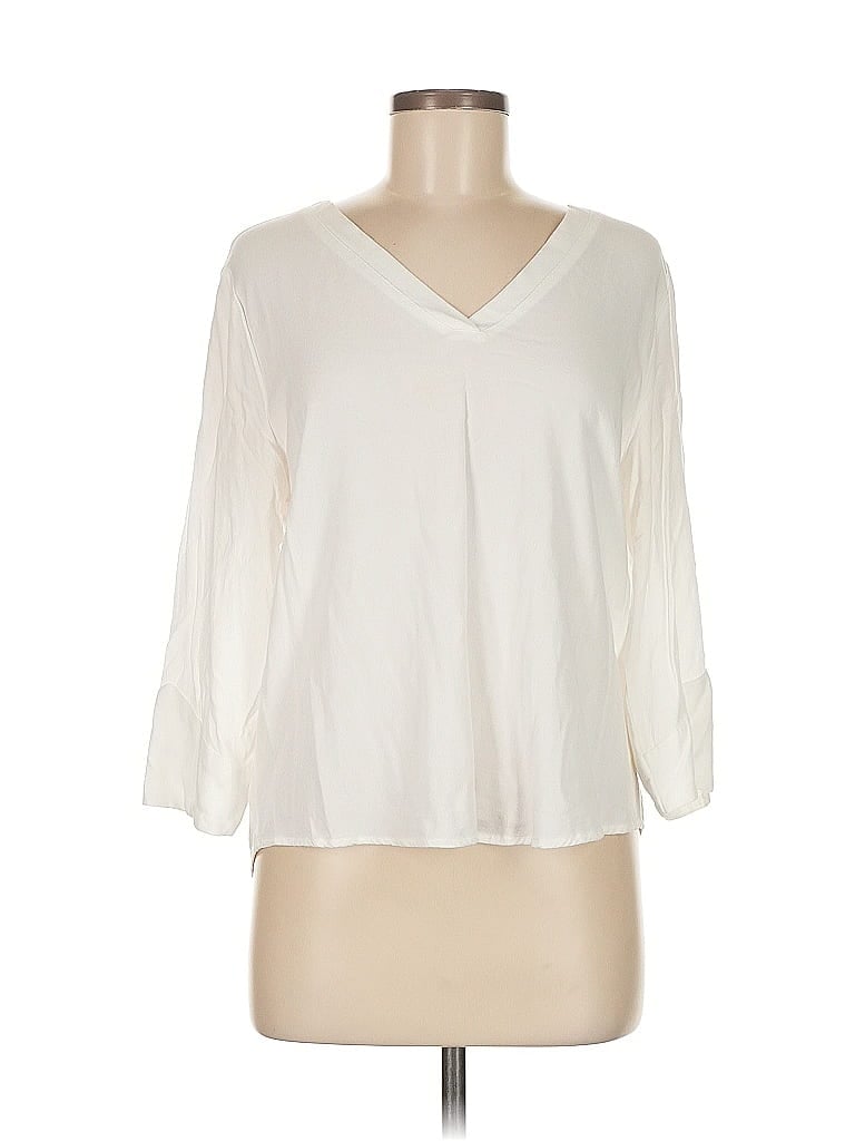 Pre-owned Sacred Threads 3/4 Sleeve Blouse In White