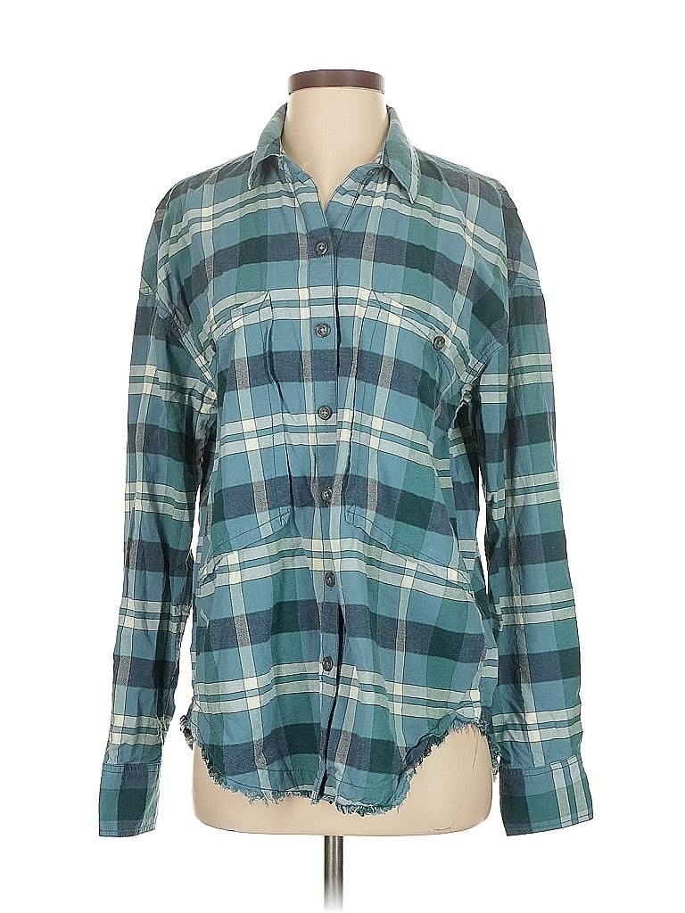 Click to view more detailed imagery on our partner's website Pre-owned Free People Long Sleeve Button Down Shirt In Blue