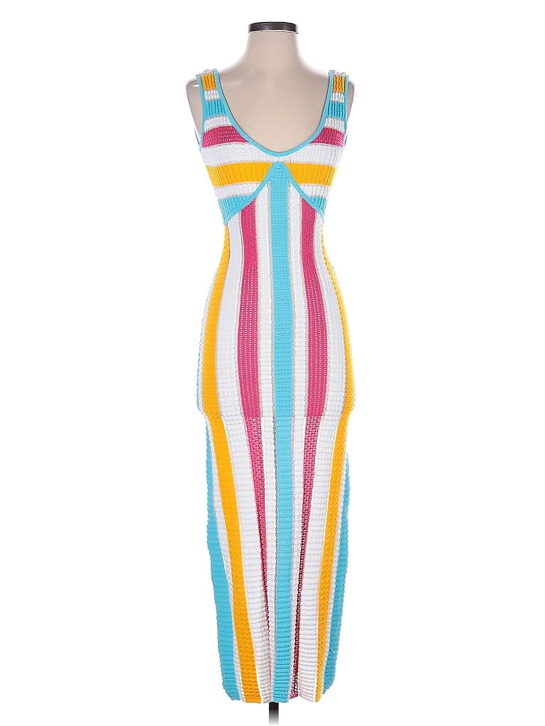 Solid & Striped Stripes Yellow White Cocktail Dress Size S - photo 1