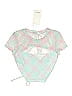 Bershka Plaid Green Short Sleeve Blouse Size S - photo 1