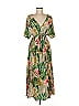World Market 100% Rayon Tropical Green Casual Dress Size Sm - Med - photo 1