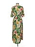 World Market 100% Rayon Tropical Green Casual Dress Size Sm - Med - photo 2