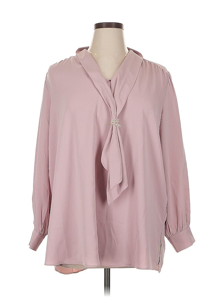 Pre-owned Adrianna Papell 3/4 Sleeve Blouse In Pink