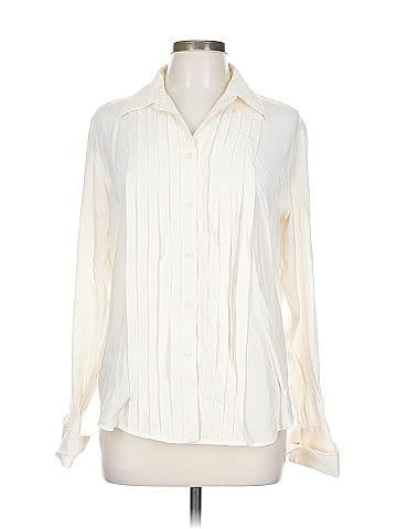 Lauren by Ralph Lauren Long Sleeve Silk Top (view 1)