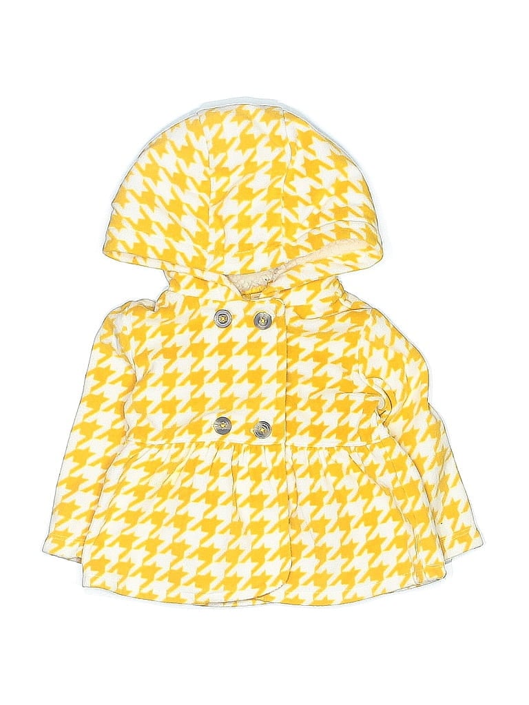 Carter's 100% Polyester Houndstooth Yellow Raincoat 3-6 MO / 6 MO - photo 1