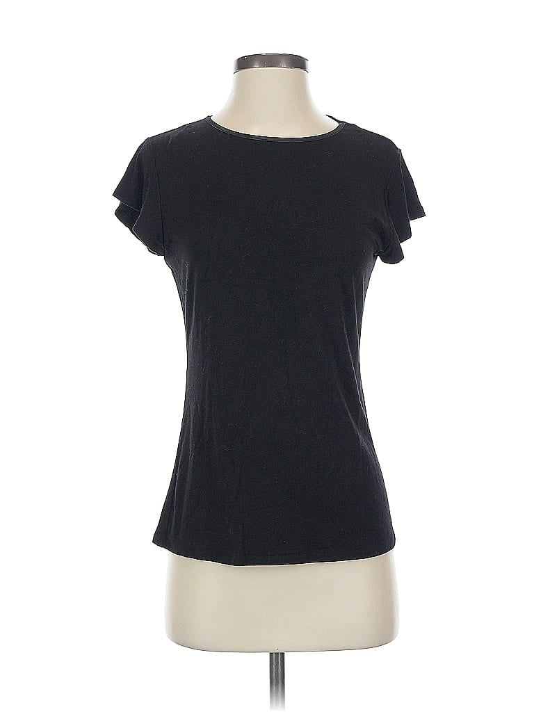 Pre-owned T Tahari Short Sleeve T-shirt In Black