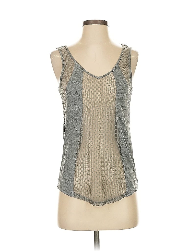 Pre-owned Fossil Tank Top Gray Plunge Neckline Tops