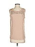 Gap 100% Polyester Solid Tan Sleeveless Blouse Size S - photo 1