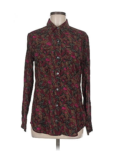 Equipment Long Sleeve Silk Top (view 1)