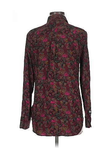 Equipment Long Sleeve Silk Top (view 2)