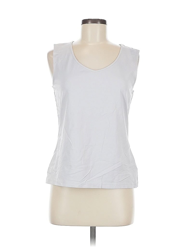 Pre-owned Croft & Barrow Sleeveless T-shirt In Silver