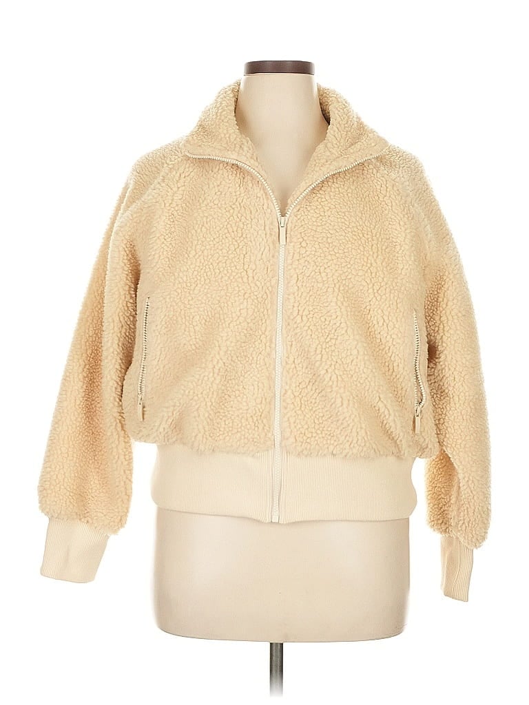 Pre-owned The Drop Faux Fur Jacket In White