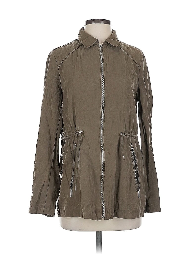Pre-owned Zara Basic Jacket In Green