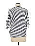 Eri + Ali Stripes Silver 3/4 Sleeve Blouse Size M - photo 2
