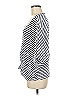 Eri + Ali Stripes Silver 3/4 Sleeve Blouse Size M - photo 4