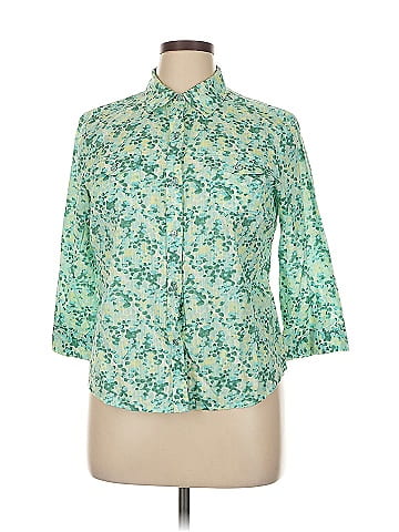 Karen Scott 3/4 Sleeve Button-Down Shirt (view 1)