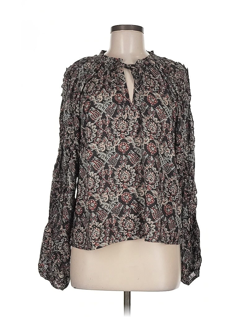 Evereve 100% Viscose Gray Long Sleeve Blouse Size M - photo 1