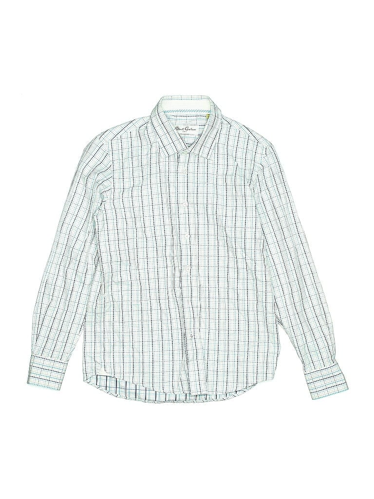 Robert Graham 100% Cotton Checkered-gingham Green White Long Sleeve Button-Down Shirt Size 10 - 12 - photo 1