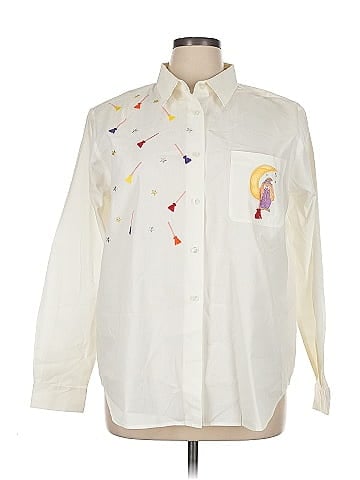 Karen Scott Long Sleeve Button-Down Shirt (view 1)