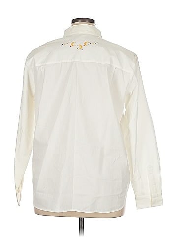 Karen Scott Long Sleeve Button-Down Shirt (view 2)