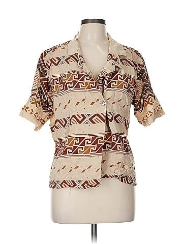 Linda Allard Ellen Tracy Short Sleeve Silk Top (view 1)