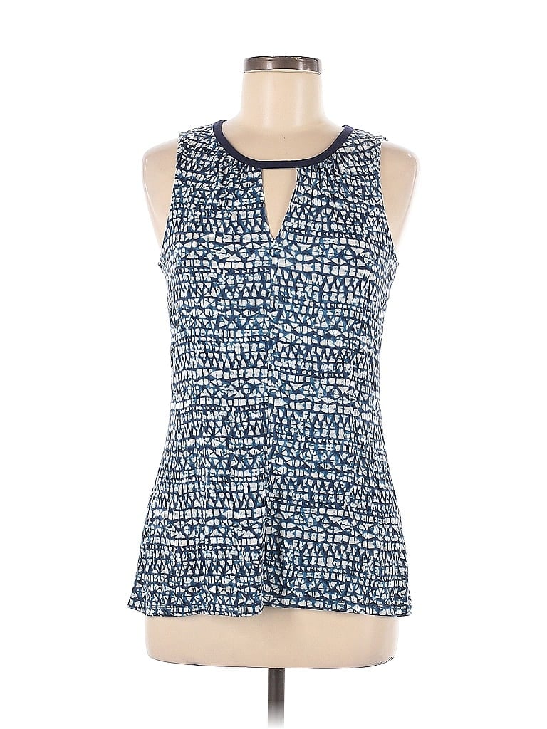 Rose + Olive Blue Sleeveless Blouse Size M - photo 1