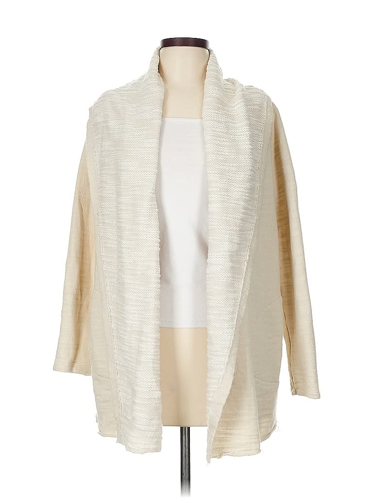 Pre-owned Lucky Brand Cardigan Sweater In White