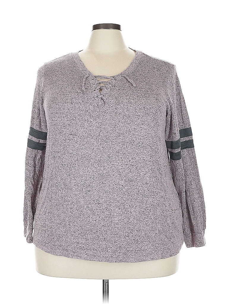 Pre-owned Misia Long Sleeve Henley Shirt In Gray
