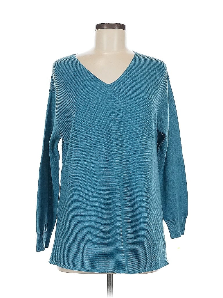 Pre-owned Ella Moss Pullover Sweater In Blue
