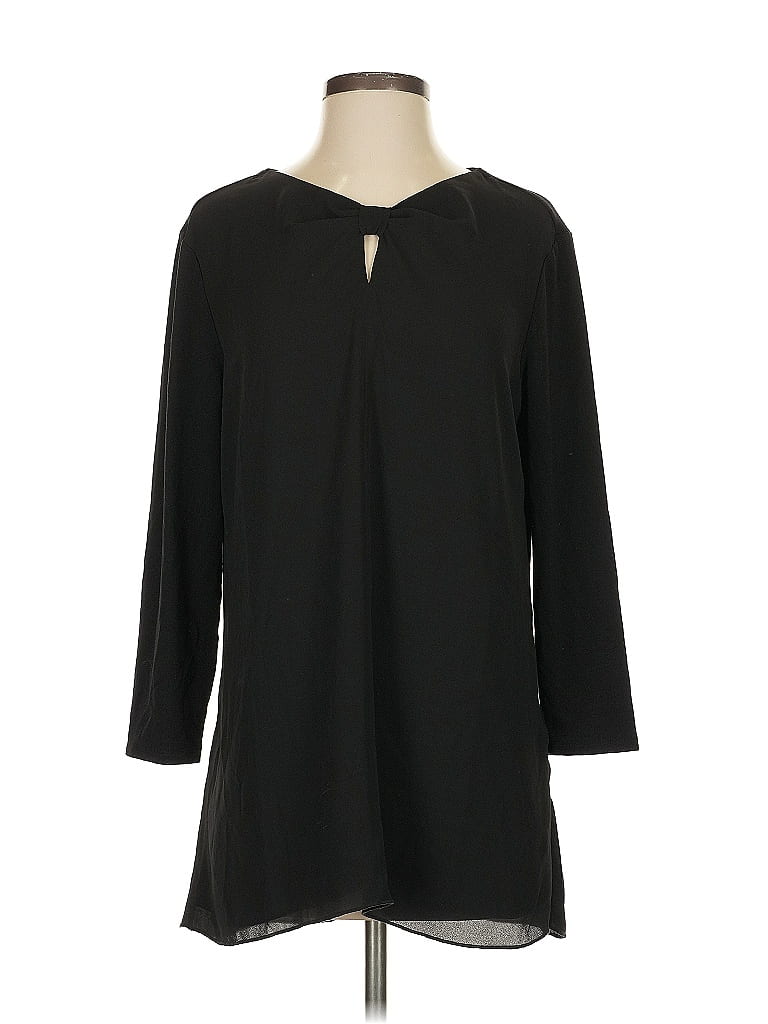 Lyssé 100% Polyester Black 3/4 Sleeve Top Size M - photo 1