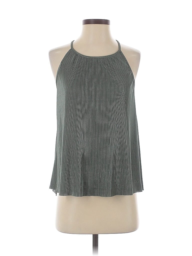 Pre-owned Elodie Tank Top Gray Halter Neckline Tops