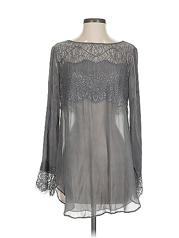 Calypso St. Barth Long Sleeve Silk Top (view 1)