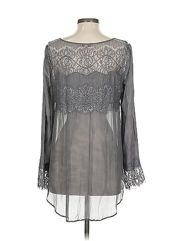 Calypso St. Barth Long Sleeve Silk Top (view 2)