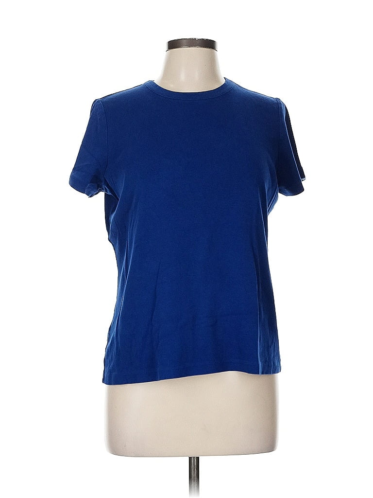 Lands' End 100% Cotton Blue Short Sleeve T-Shirt Size M - 70% off | ThredUp
