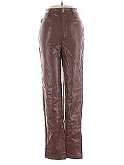 White Fox Faux Leather Pants