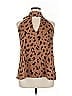 Meritt 100% Polyester Animal Print Brown Sleeveless Blouse Size 1X - photo 1
