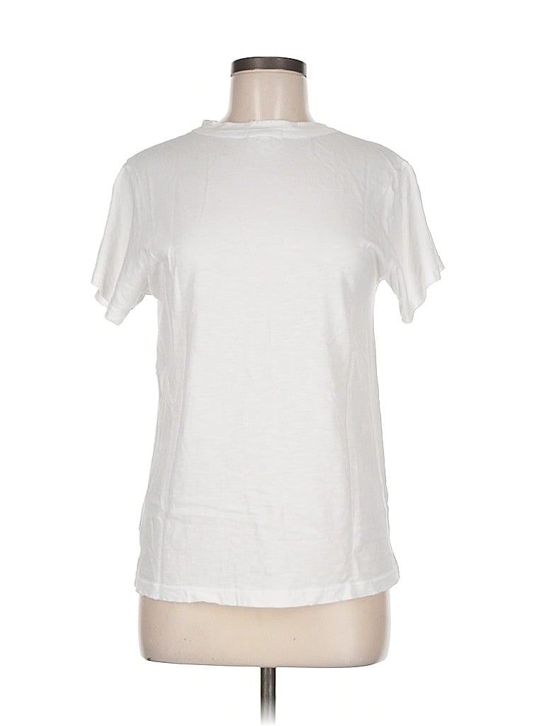 LNA 100% Cotton Solid Ivory White Short Sleeve T-Shirt Size M - photo 1