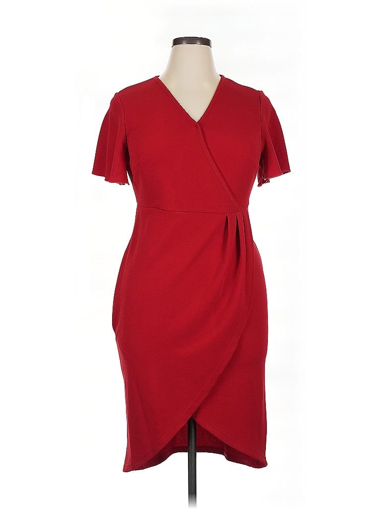 Pre-owned Shein Curve Cocktail Dress In Red