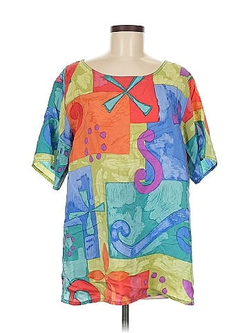 The Limited Short Sleeve Silk Top (view 1)