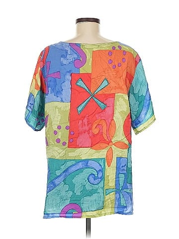 The Limited Short Sleeve Silk Top (view 2)