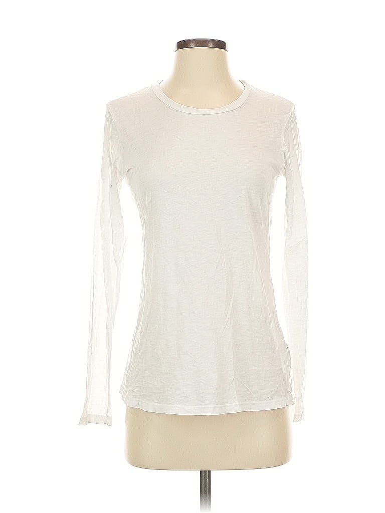 Sundry 100% Pima Cotton Ivory White Long Sleeve T-Shirt Size XS (0) - photo 1