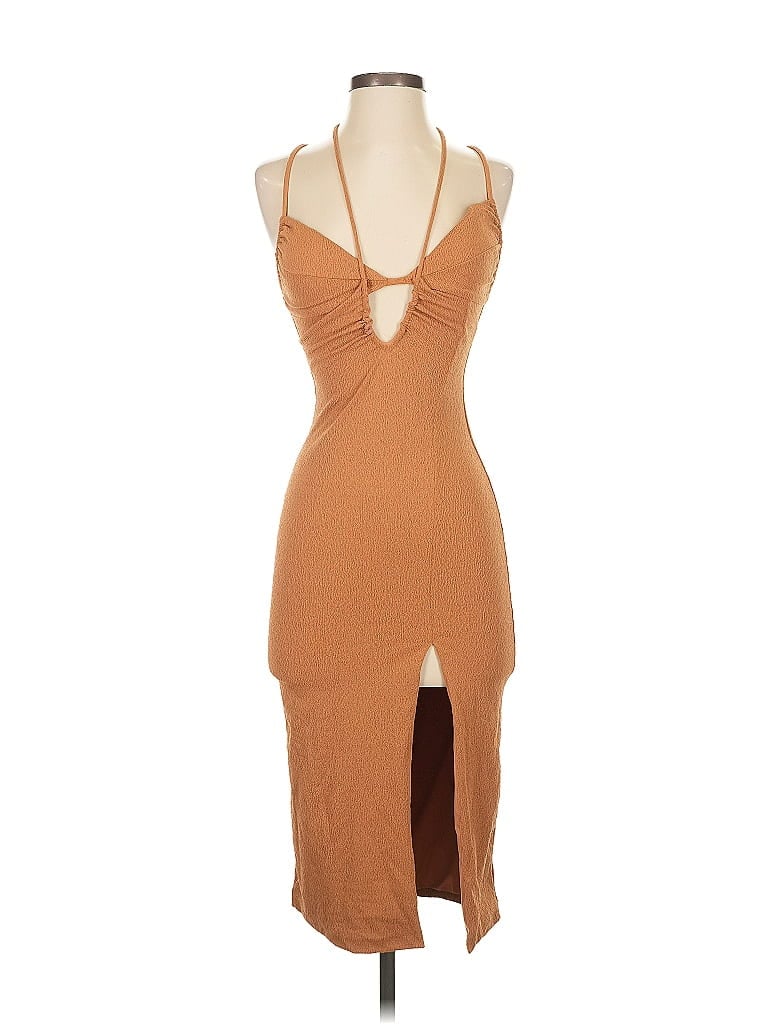 Pre-owned Vix By Paula Hermanny Cocktail Dress In Brown