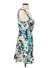 Nicholas 100% Viscose Floral Blue Cocktail Dress Size 2 - photo 3